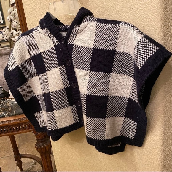 COTTON ON Kids Wool Blend Hoodie Poncho Cover-One Size - Picture 2 of 8